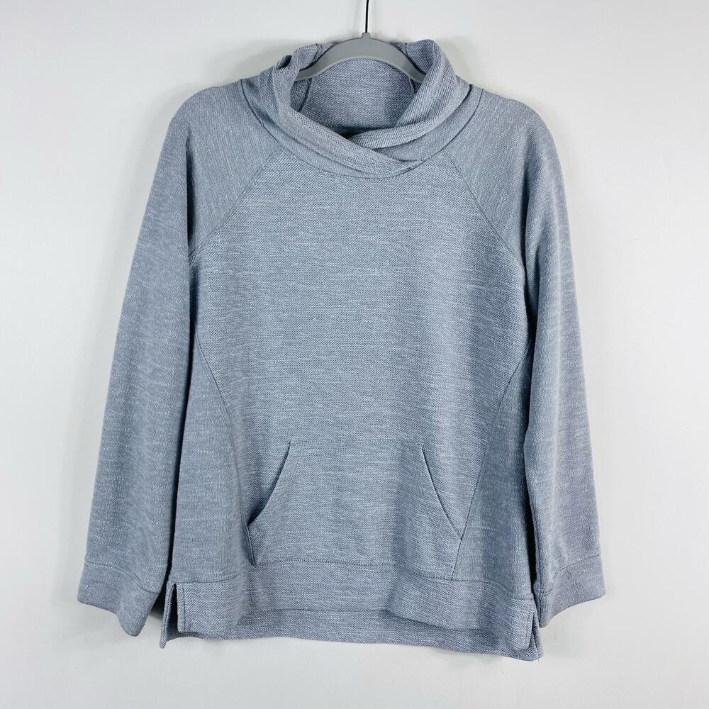 L.L. Bean Sweater Women's XS Gray Cowl Neck Pullover Pockets